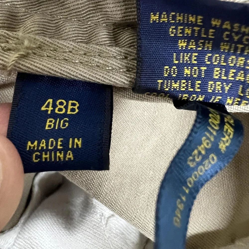 Polo Ralph Lauren Shorts Mens 48 Big Beige Classic Fit Chino Cotton Casual Prep‎